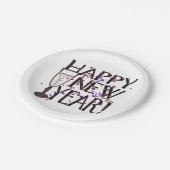 Happy New Year Pappteller (Schrägansicht)