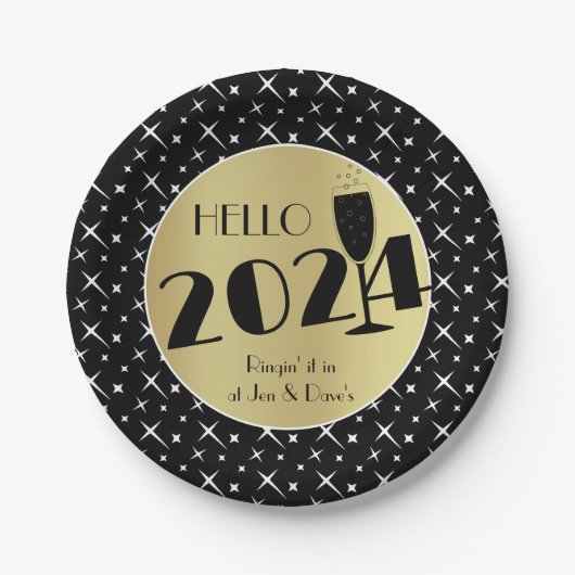 Happy New Year Pappteller (Vorderseite)