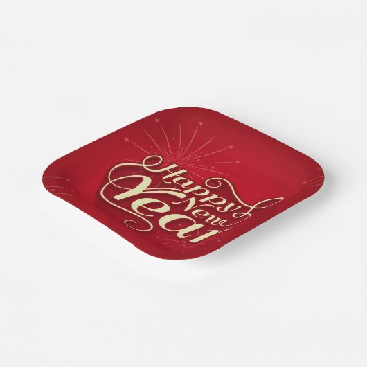 Happy New Year Pappteller (Gewinkelt)