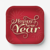 Happy New Year Pappteller (Vorderseite)