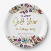 Happy New Year Pappteller (Vorderseite)