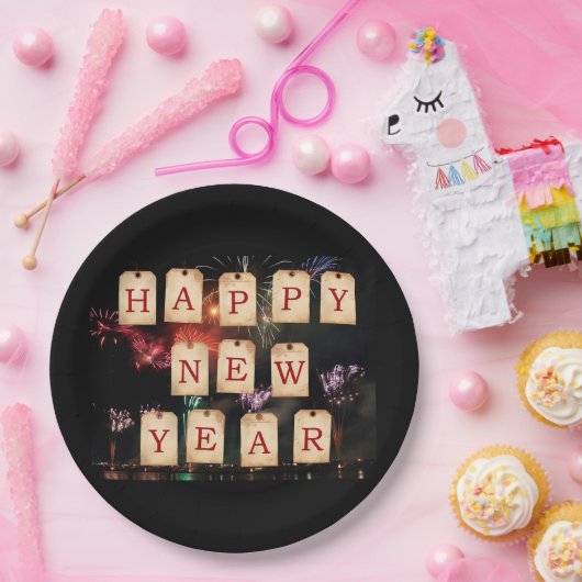 Happy New Year Pappteller (Party)