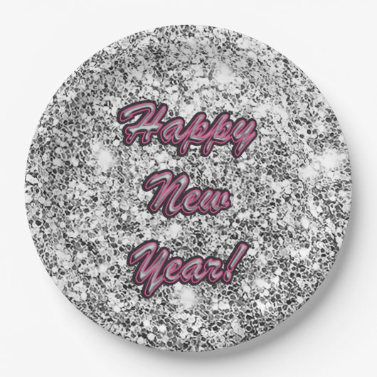 Happy New Year Pappteller (Vorderseite)