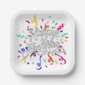 Happy new year pappteller (Vorderseite)