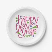 Happy New Year Pappteller (Vorderseite)