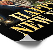Happy New Year Party 2025 Trump 2024 Nehmen Amerik Poster (Ecke)