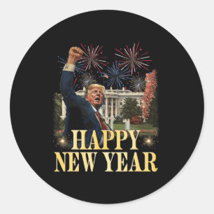 Happy New Year Party 2025 Trump 2024 Nehmen Amerik Runder Aufkleber
