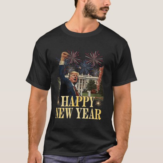 Happy New Year Party 2025 Trump 2024 Nehmen Amerik T-Shirt (Vorderseite)
