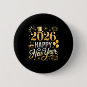 Happy New Year Party 2026 Ballon Family Matching C Button (Vorderseite)