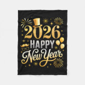 Happy New Year Party 2026 Ballon Family Matching C Fleecedecke (Vorderseite)