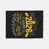 Happy New Year Party 2026 Ballon Family Matching F Fleecedecke (Vorderseite (Horizontal))