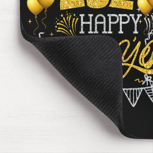 Happy New Year Party 2026 Ballon Family Matching F Mousepad (Ecke)