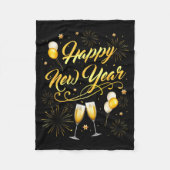 Happy New Year Party 2026 Ballon Family Matching Fleecedecke (Vorderseite)