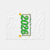 Happy New Year Party 2026 Ballon Family Matching M Fleecedecke (Vorderseite (Horizontal))