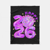 Happy New Year Party 2026 Ballon Family Matching M Fleecedecke (Vorderseite)