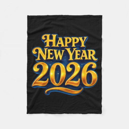 Happy New Year Party 2026 Ballon Family Matching M Fleecedecke (Vorderseite)