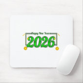 Happy New Year Party 2026 Ballon Family Matching M Mousepad (Mit Mouse)