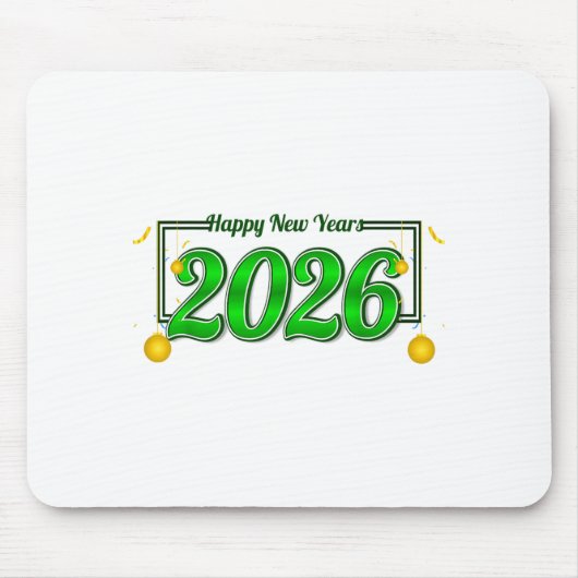 Happy New Year Party 2026 Ballon Family Matching M Mousepad (Vorne)
