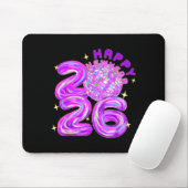 Happy New Year Party 2026 Ballon Family Matching M Mousepad (Mit Mouse)