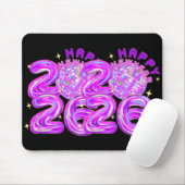 Happy New Year Party 2026 Ballon Family Matching M Mousepad (Mit Mouse)