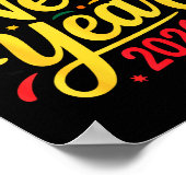 Happy New Year Party 2026 Ballon Family Matching M Poster (Ecke)