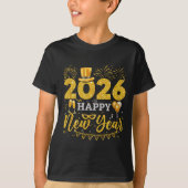 Happy New Year Party 2026 Ballon Family Matching M T-Shirt (Vorderseite)
