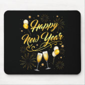 Happy New Year Party 2026 Ballon Family Matching Mousepad (Vorne)