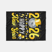 Happy New Year Party 2026 Balloon Family Matching  Fleecedecke (Vorderseite (Horizontal))