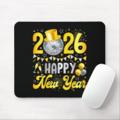 Happy New Year Party 2026 Balloon Family Matching Mousepad (Mit Mouse)