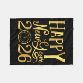 Happy New Year Party 2026 Family Matching  Fleecedecke (Vorderseite (Horizontal))
