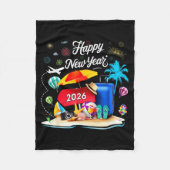 Happy New Year Party 2026 Family Matching Vacation Fleecedecke (Vorderseite)
