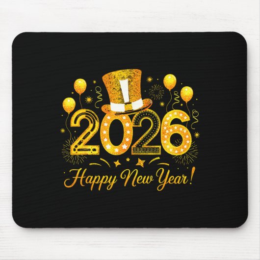 Happy New Year Party 2026 Fireworks Family Matchin Mousepad (Vorne)