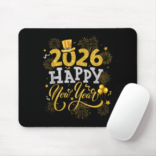 Happy New Year Party 2026 Fireworks Family Matchin Mousepad (Mit Mouse)