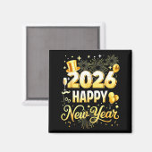 Happy New Year Party 2026 Funny Balloon Family Mat Magnet (Vorderseite/Rückseite)