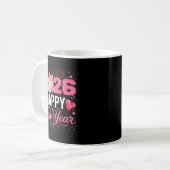 Happy New Year Party 2026 Funny Disco Ball Family  Kaffeetasse (Vorderseite Links)