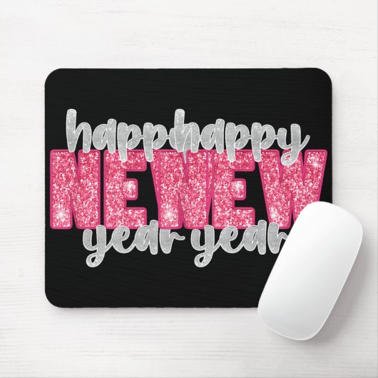 Happy New Year Party 2026 Nye Funny Family Matchin Mousepad (Mit Mouse)