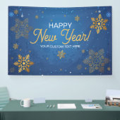 Happy New Year party backdrop  Banner (Messe)