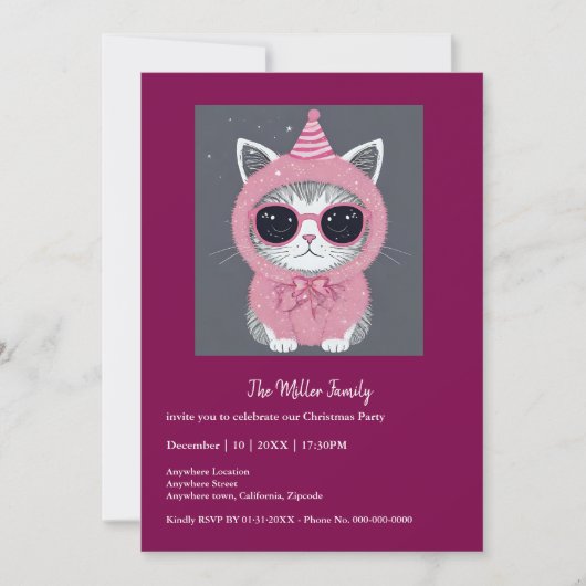 Happy New Year Party - Cat in Disguage (Vorderseite)