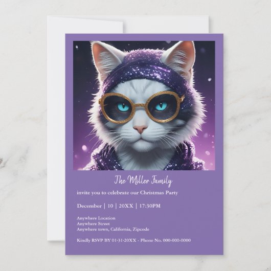 Happy New Year Party - Cat in Disguage (Vorderseite)