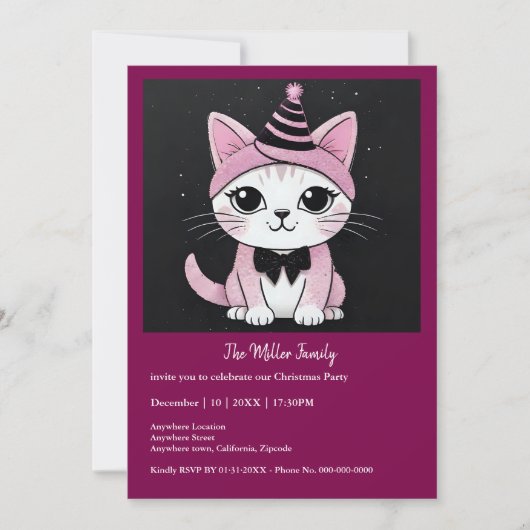 Happy New Year Party - Cat in Disguage (Vorderseite)