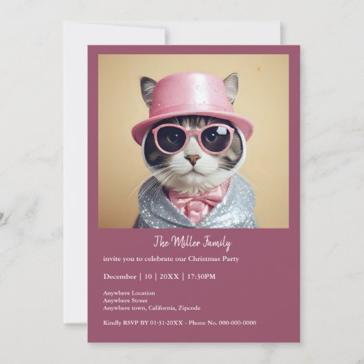 Happy New Year Party - Cat in Disguage (Vorderseite)