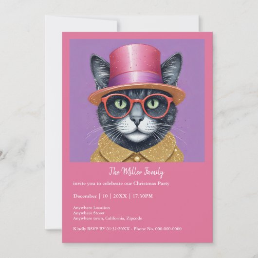 Happy New Year Party - Cat in Disguage (Vorderseite)