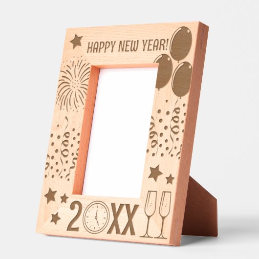 Happy New Year Party Celebration Customized Geätzte Rahmen (Links)