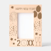 Happy New Year Party Celebration Customized Geätzte Rahmen (Vorderseite)
