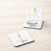 Happy New Year Party Champagne Sparkler Getränkeuntersetzer (Rechte Seite)