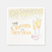 Happy New Year Party Champagner-Papier Serviette (Vorderseite)