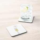 Happy New Year Party Champagner Sparkler mit Jahr Getränkeuntersetzer (Rechte Seite)