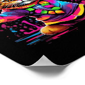 Happy New Year Party Dancing Cat Design Poster (Ecke)