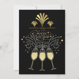 Happy New Year Party Einladung