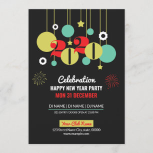 Happy New Year Party Einladung Flyer